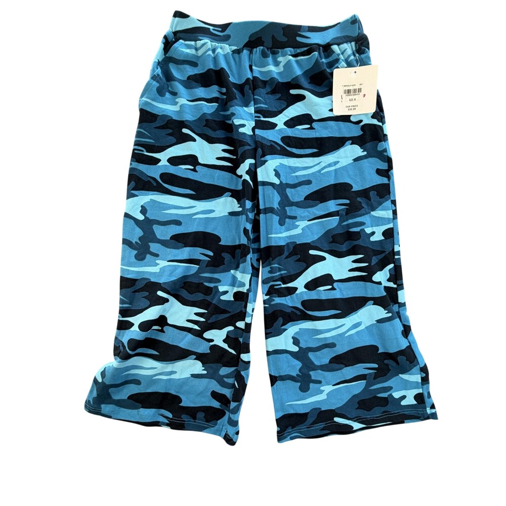 Joey B Sweatpants Unisex Kids Medium Blue Camo Pull On Jersey Lounge Pants